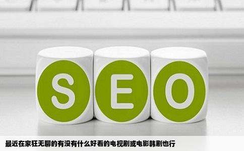 最近在家狂无聊的有没有什么好看的电视剧或电影韩剧也行