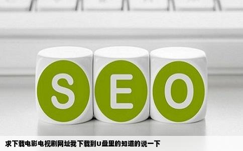 求下载电影电视剧网址我下载到U盘里的知道的说一下