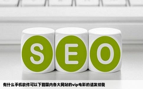 有什么手机软件可以下载国内各大网站的vip电影的请发给我