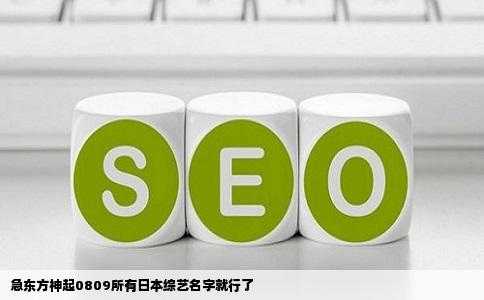 急东方神起0809所有日本综艺名字就行了